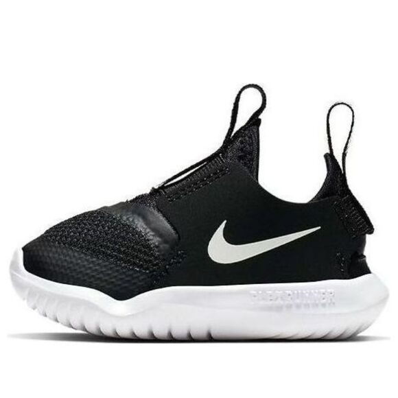 Nike Other - Nike Flex Runner Infant Sneakers Black White Slip On Baby Shoes Size 2C